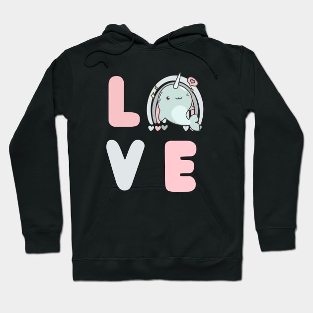 Love Narwhals Hoodie by ODIN DESIGNS